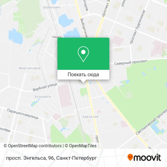 Карта просп. Энгельса, 96