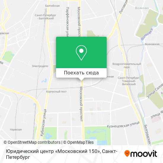 Карта Юридический центр «Московский 150»