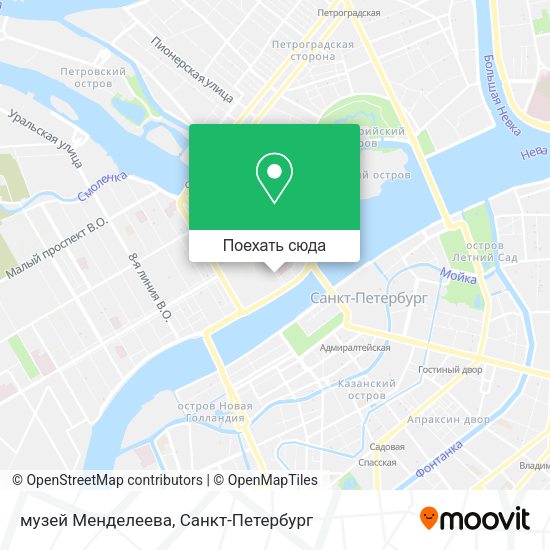 Карта музей Менделеева