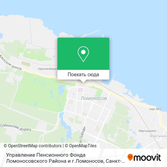 Карта Управление Пенсионного Фонда Ломоносовского Района и г.Ломоносов