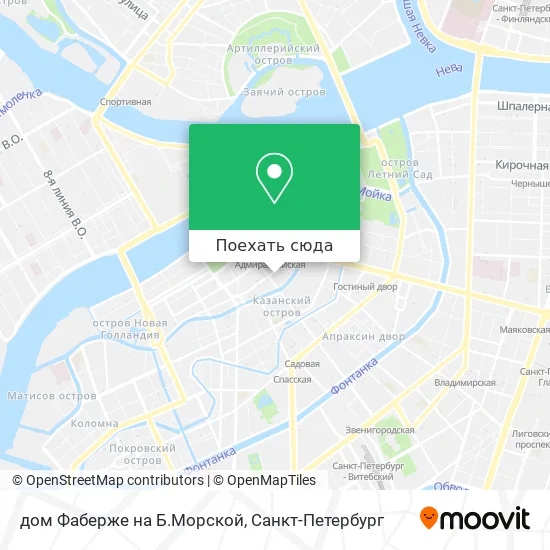 Карта дом Фаберже на Б.Морской