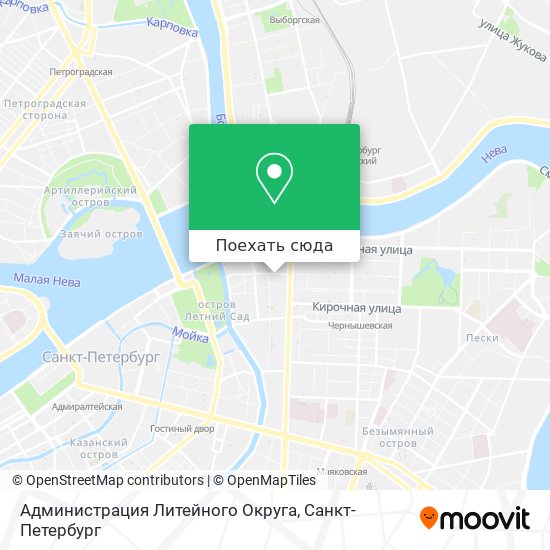 Карта Администрация Литейного Округа