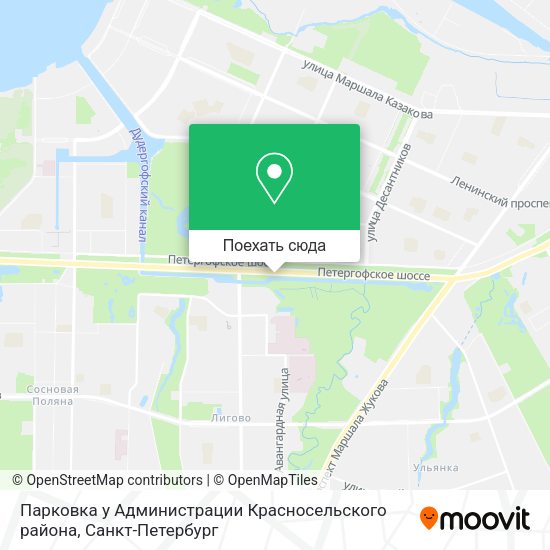 Карта Парковка у Администрации Красносельского района