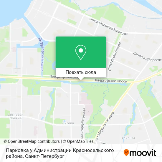 Карта Парковка у Администрации Красносельского района