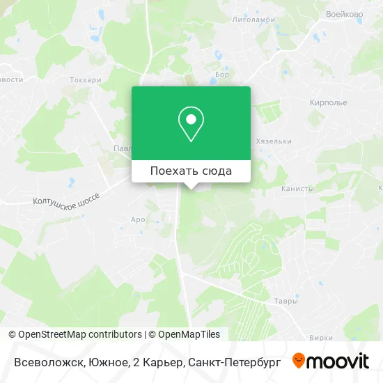 Карта Всеволожск, Южное, 2 Карьер