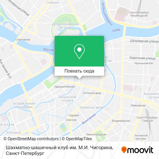 Карта Шахматно-шашечный клуб им. М.И. Чигорина