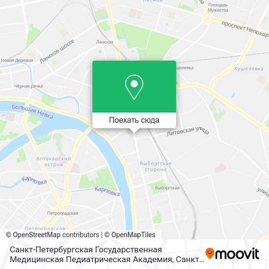 Карта Санкт-Петербургская Государственная Медицинская Педиатрическая Академия