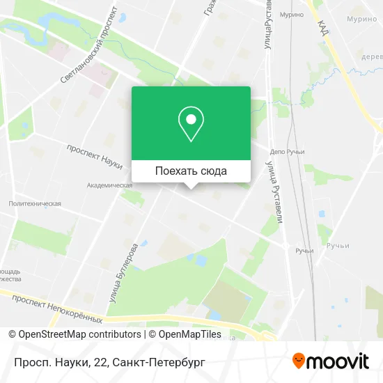 Карта Просп. Науки, 22