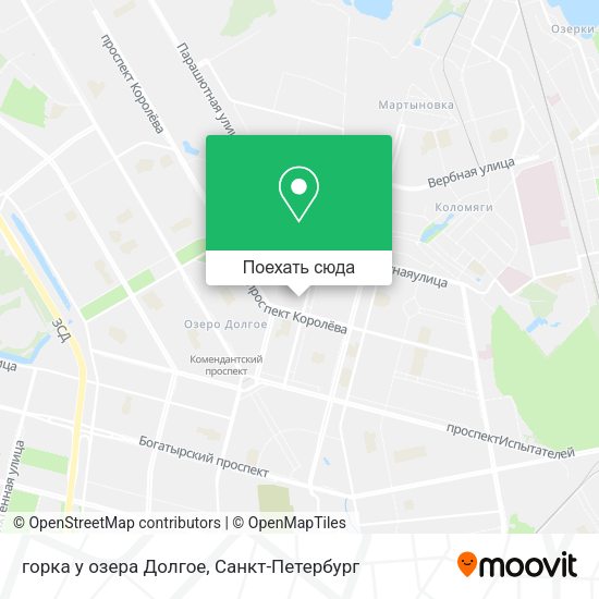 Карта горка у озера Долгое