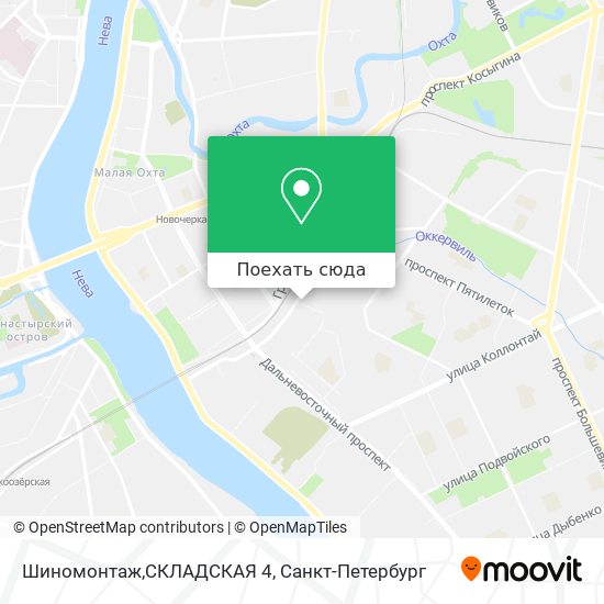 Карта Шиномонтаж,СКЛАДСКАЯ 4