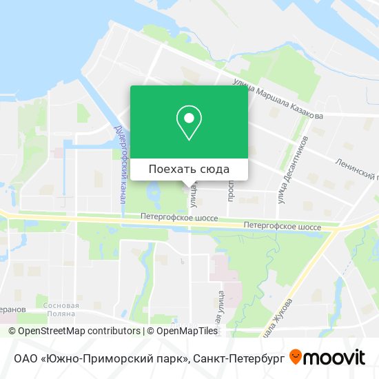 Карта ОАО «Южно-Приморский парк»