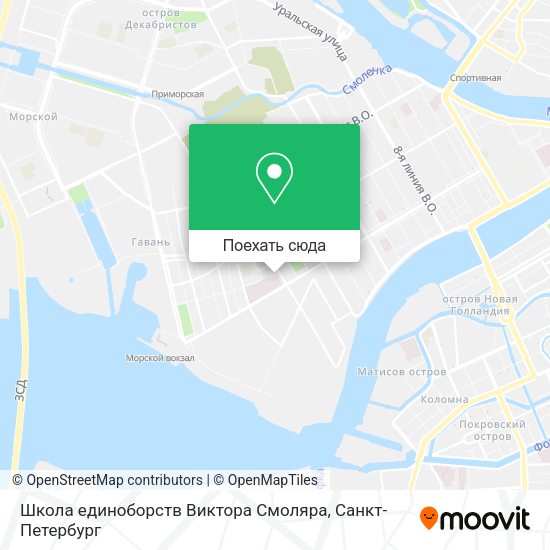Карта Школа единоборств Виктора Смоляра