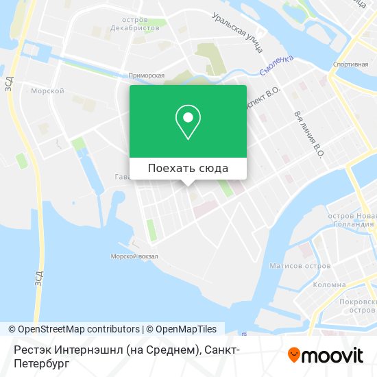Карта Рестэк Интернэшнл (на Среднем)