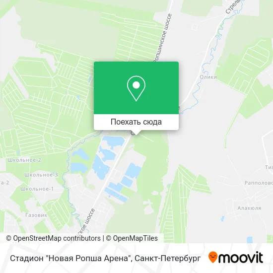 Карта Стадион "Новая Ропша Арена"