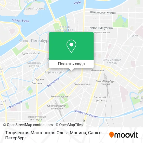 Карта Творческая Мастерская Олега Манина