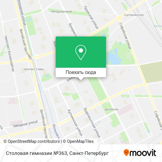 Карта Столовая гимназии №363