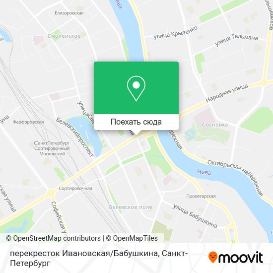 Карта перекресток Ивановская / Бабушкина
