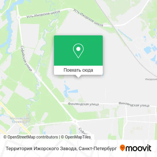Карта Территория Ижорского Завода