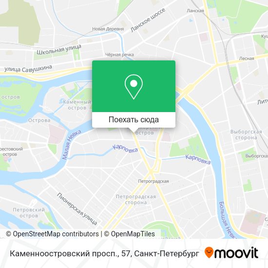Карта Каменноостровский просп., 57