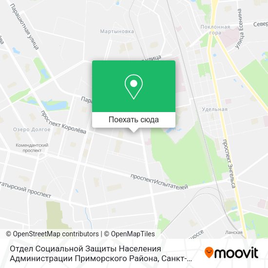 Карта Отдел Социальной Защиты Населения Администрации Приморского Района