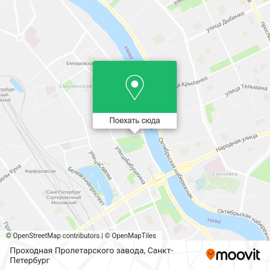 Карта Проходная Пролетарского завода