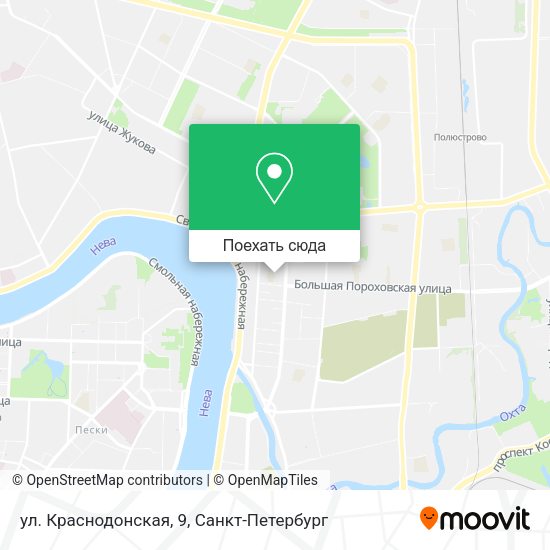 Карта ул. Краснодонская, 9
