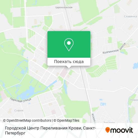 Карта Городской Центр Переливания Крови