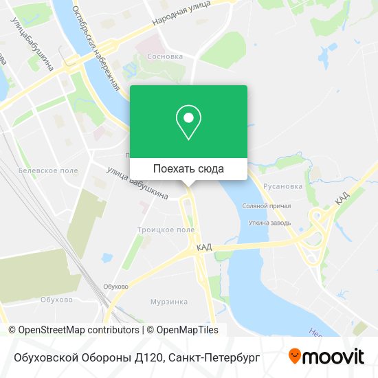 Карта Обуховской Обороны Д120