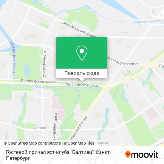 Карта Гостевой причал яхт-клуба "Балтиец"