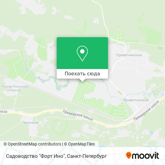 Карта Садоводство "Форт Ино"