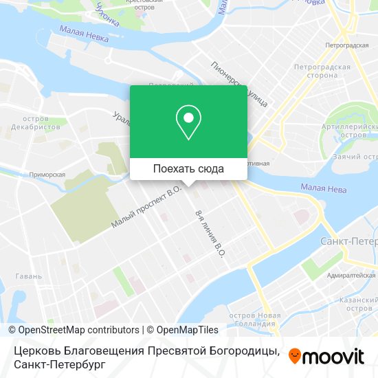 Карта Церковь Благовещения Пресвятой Богородицы