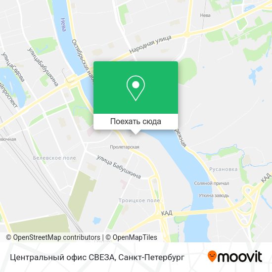 Карта Центральный офис СВЕЗА