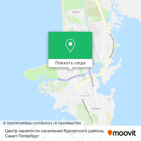 Карта Центр занятости населения Курортного района