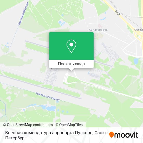 Карта Военная комендатура аэропорта Пулково