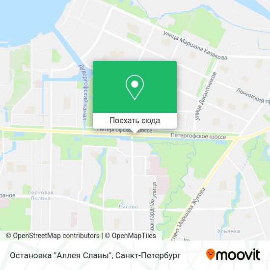Карта Остановка "Аллея Славы"