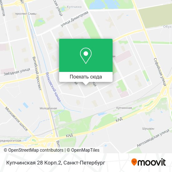 Карта Купчинская 28 Корп.2