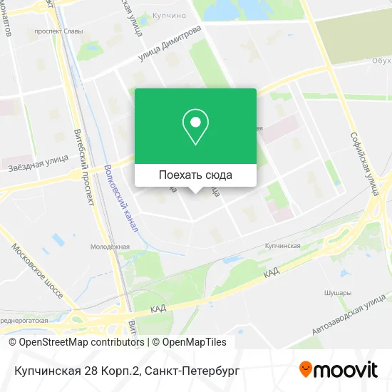 Карта Купчинская 28 Корп.2