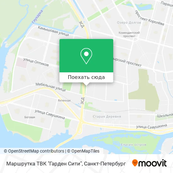 Карта Маршрутка ТВК "Гарден Сити"