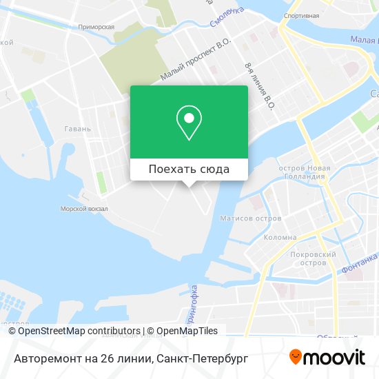 Карта Авторемонт на 26 линии