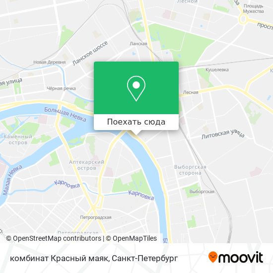 Карта комбинат Красный маяк