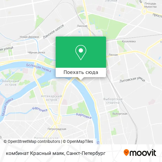 Карта комбинат Красный маяк