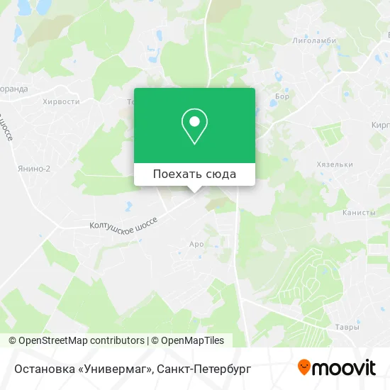 Карта Остановка «Универмаг»