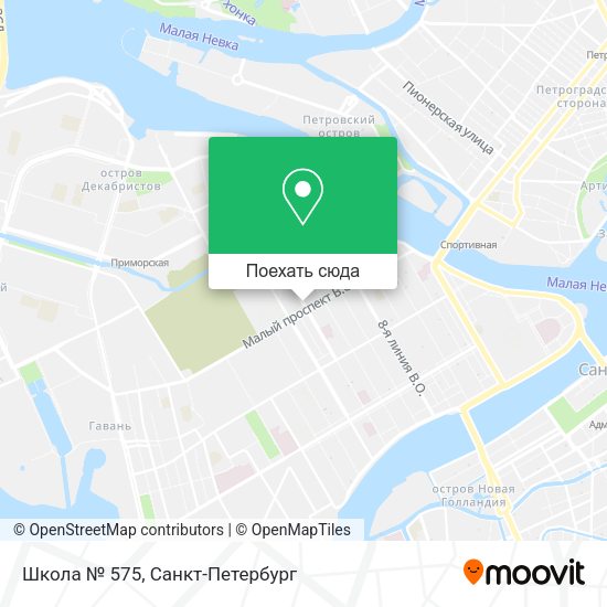 Карта Школа № 575