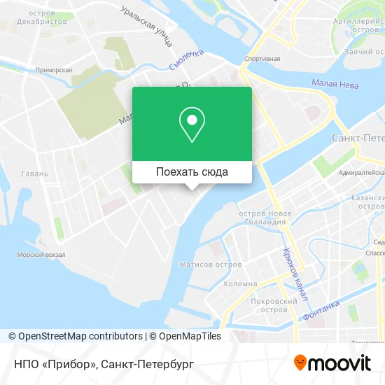 Карта НПО «Прибор»