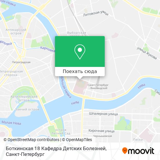 Карта Боткинская 18 Кафедра Детских Болезней