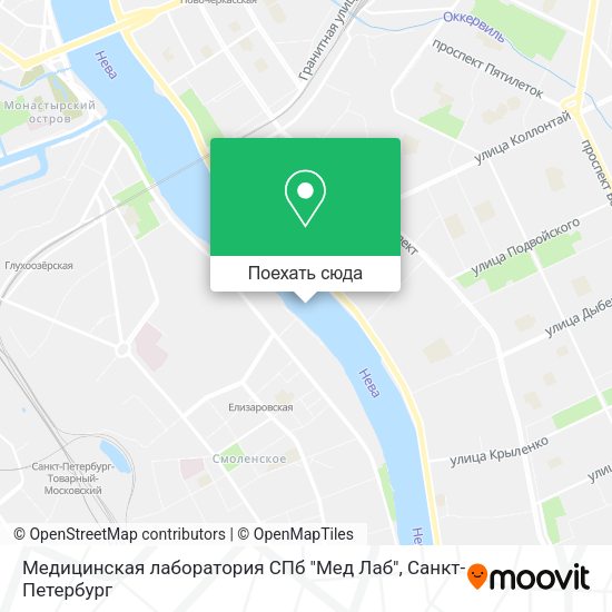 Карта Медицинская лаборатория СПб "Мед Лаб"