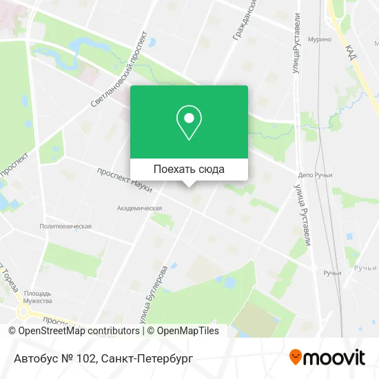 Карта Автобус № 102