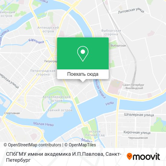 Карта СПбГМУ имени академика И.П.Павлова