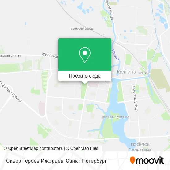 Карта Сквер Героев-Ижорцев