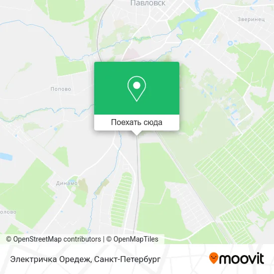Карта Электричка Оредеж